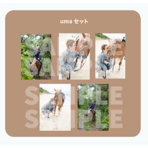 カレンダーアザーカット生写真 L判 5枚セット【 uma セット】